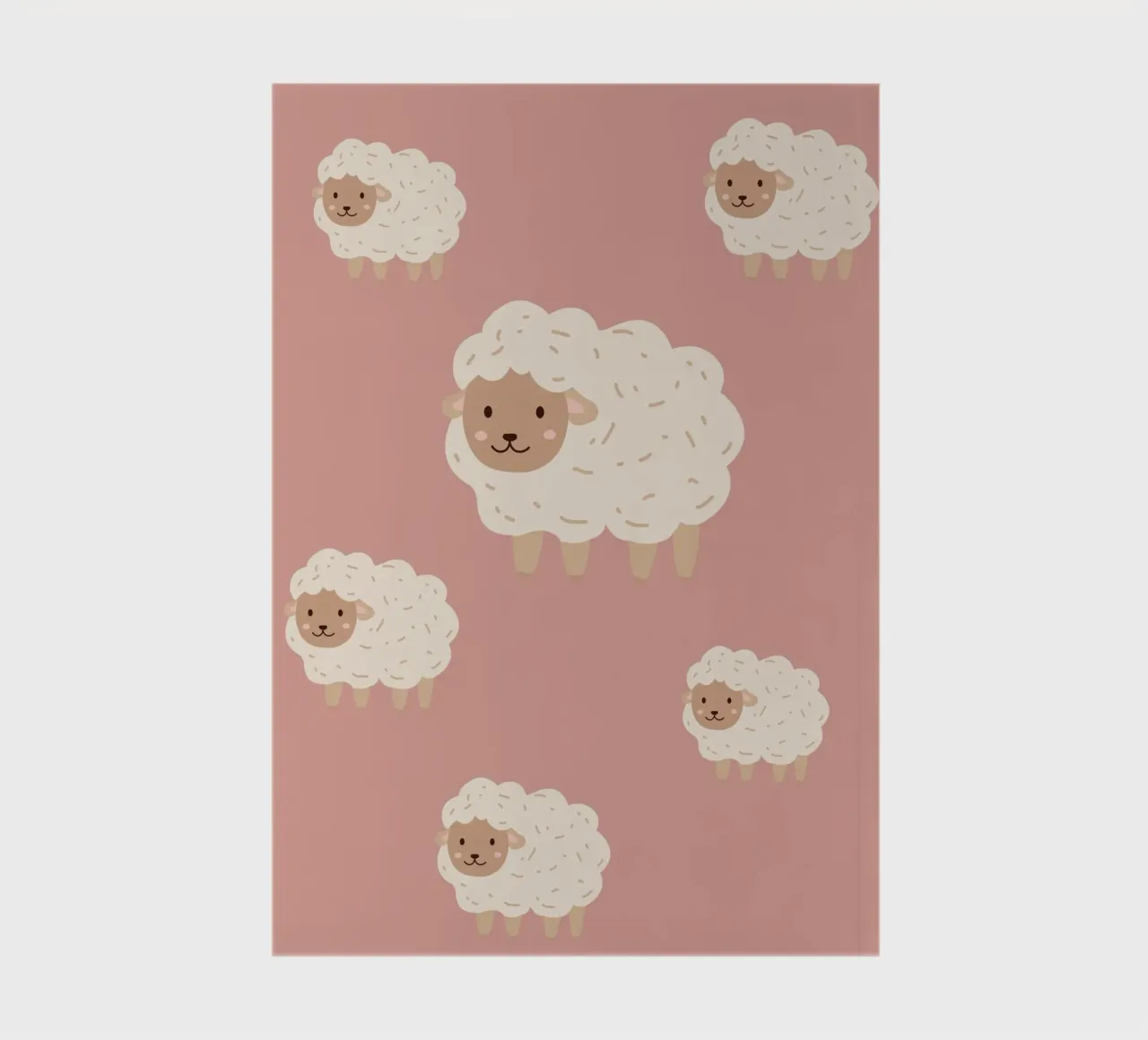 Counting Sheep - Pink notebook by Little Moon & Co