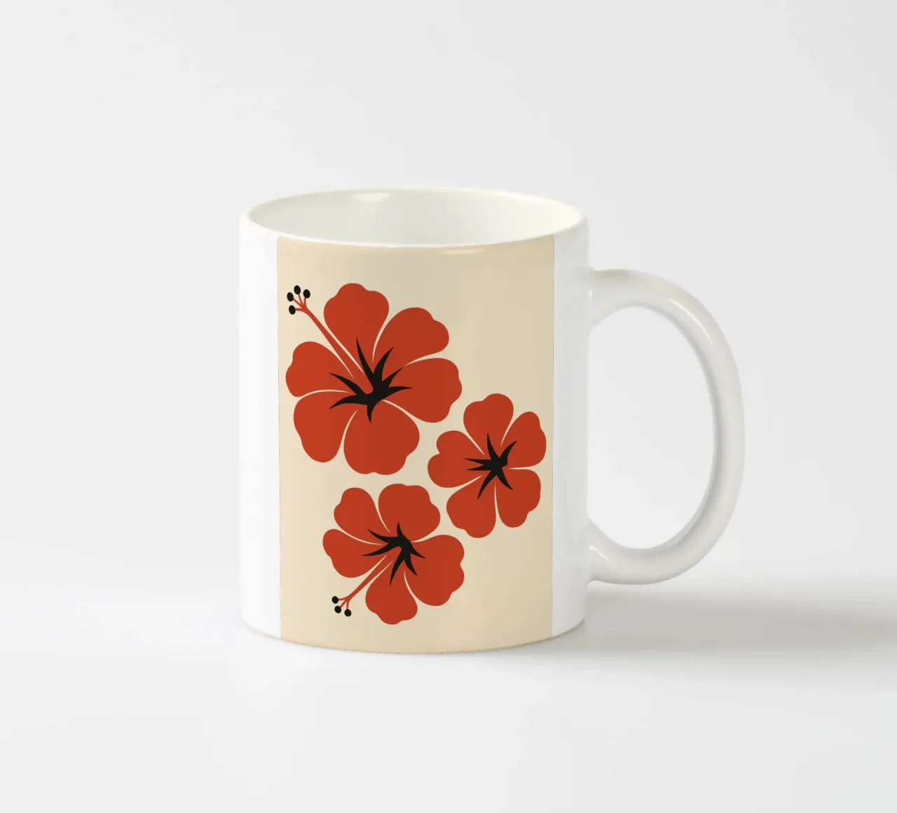 Red Hibiscus tazza in ceramica da LisaArtes