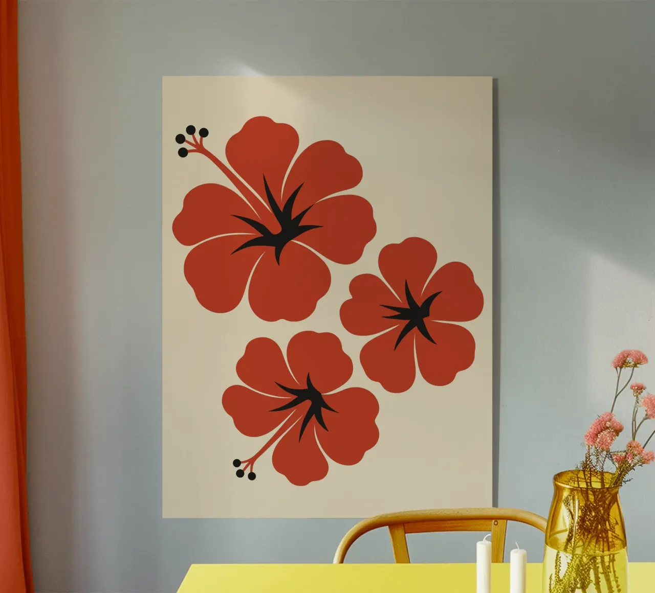 Red Hibiscus plexiglass da LisaArtes