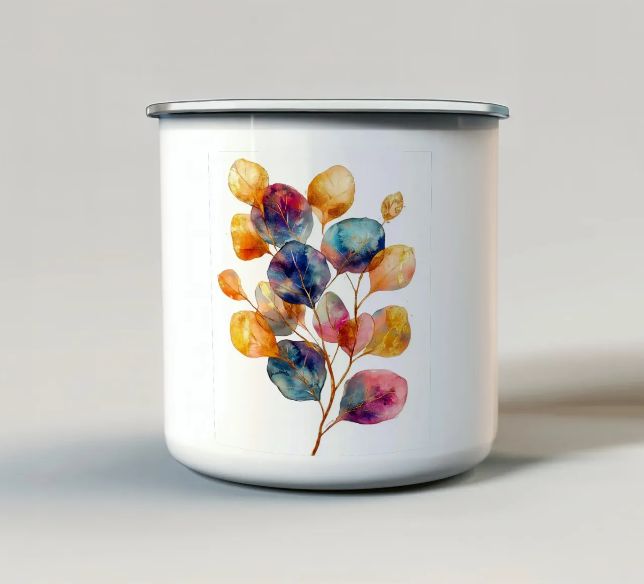 Fiori selvatici Fiori sempreverdi 35 tazza in smalto da Justyna Jaszke JBJart
