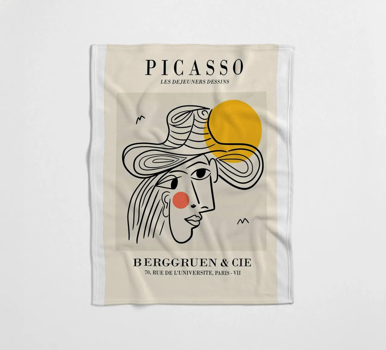 schizzo di un volto di donna con cappello picasso coperta in pile da eternal nino