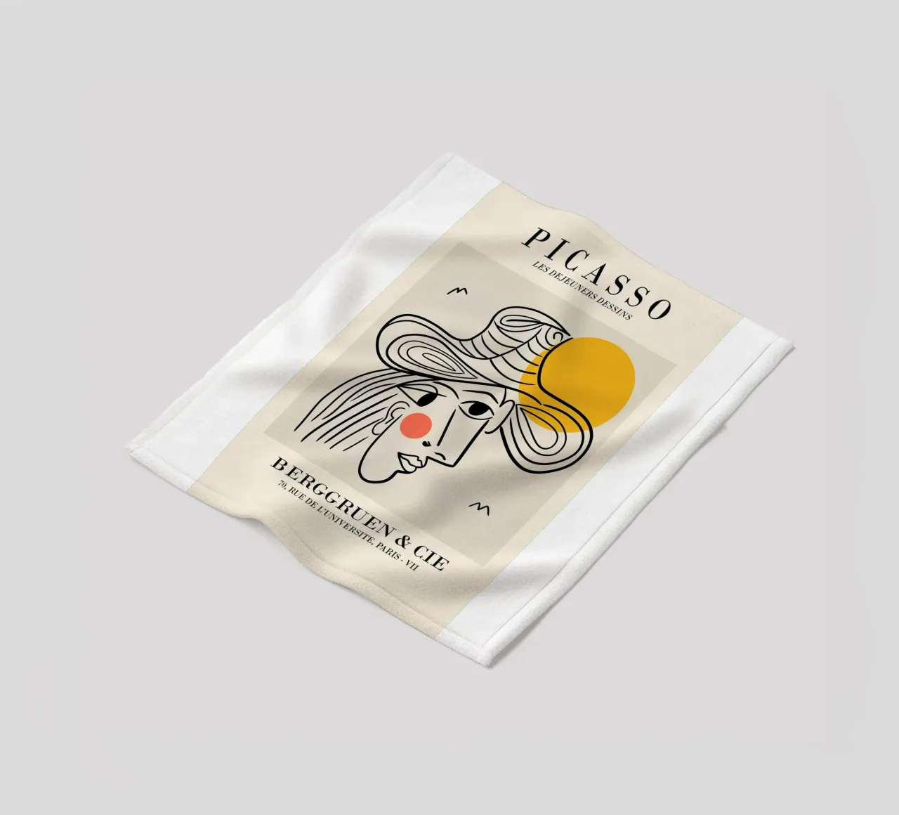 schizzo di un volto di donna con cappello picasso coperta in pile da eternal nino