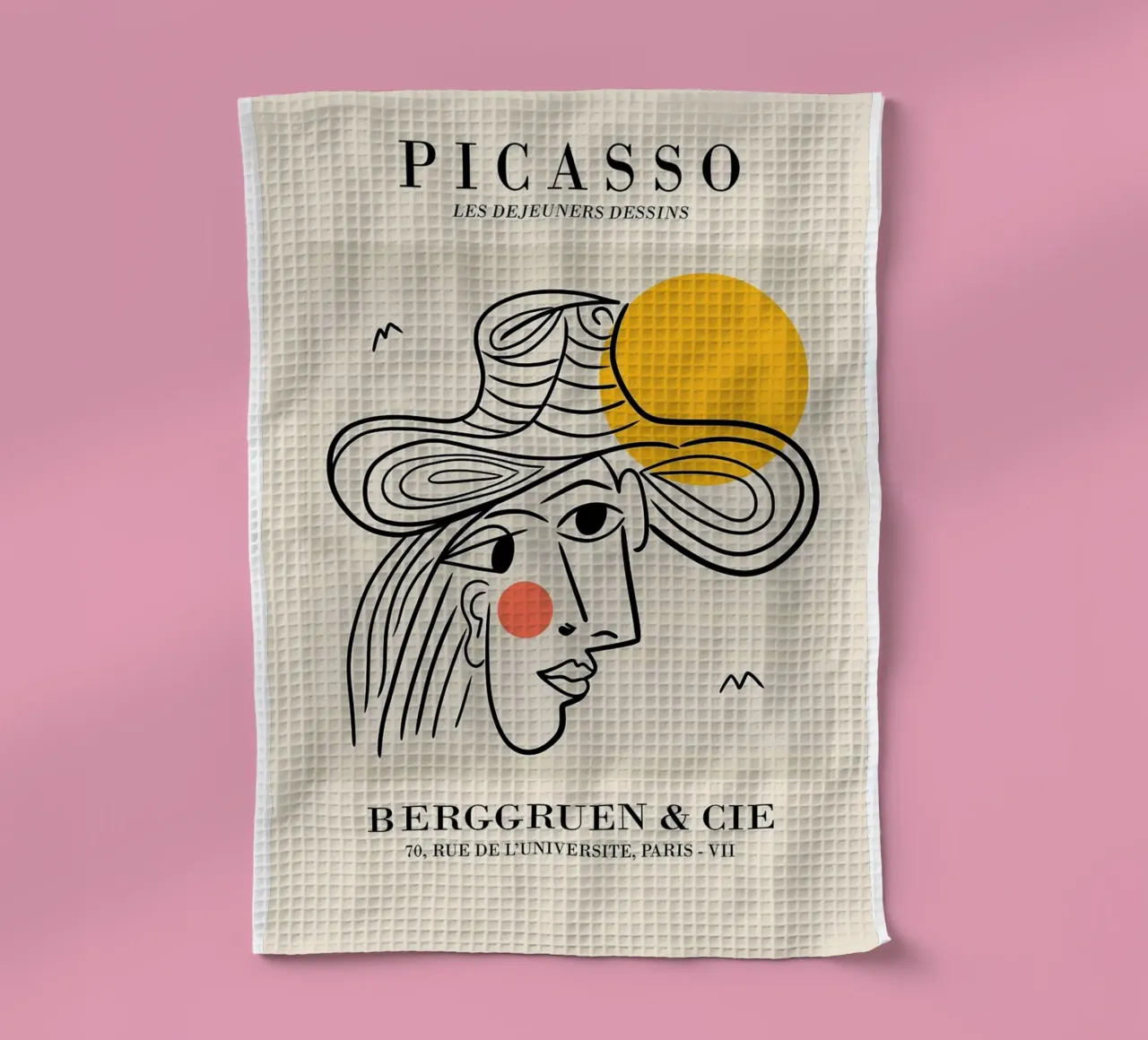 schizzo di un volto di donna con cappello picasso canovaccio da cucina da eternal nino