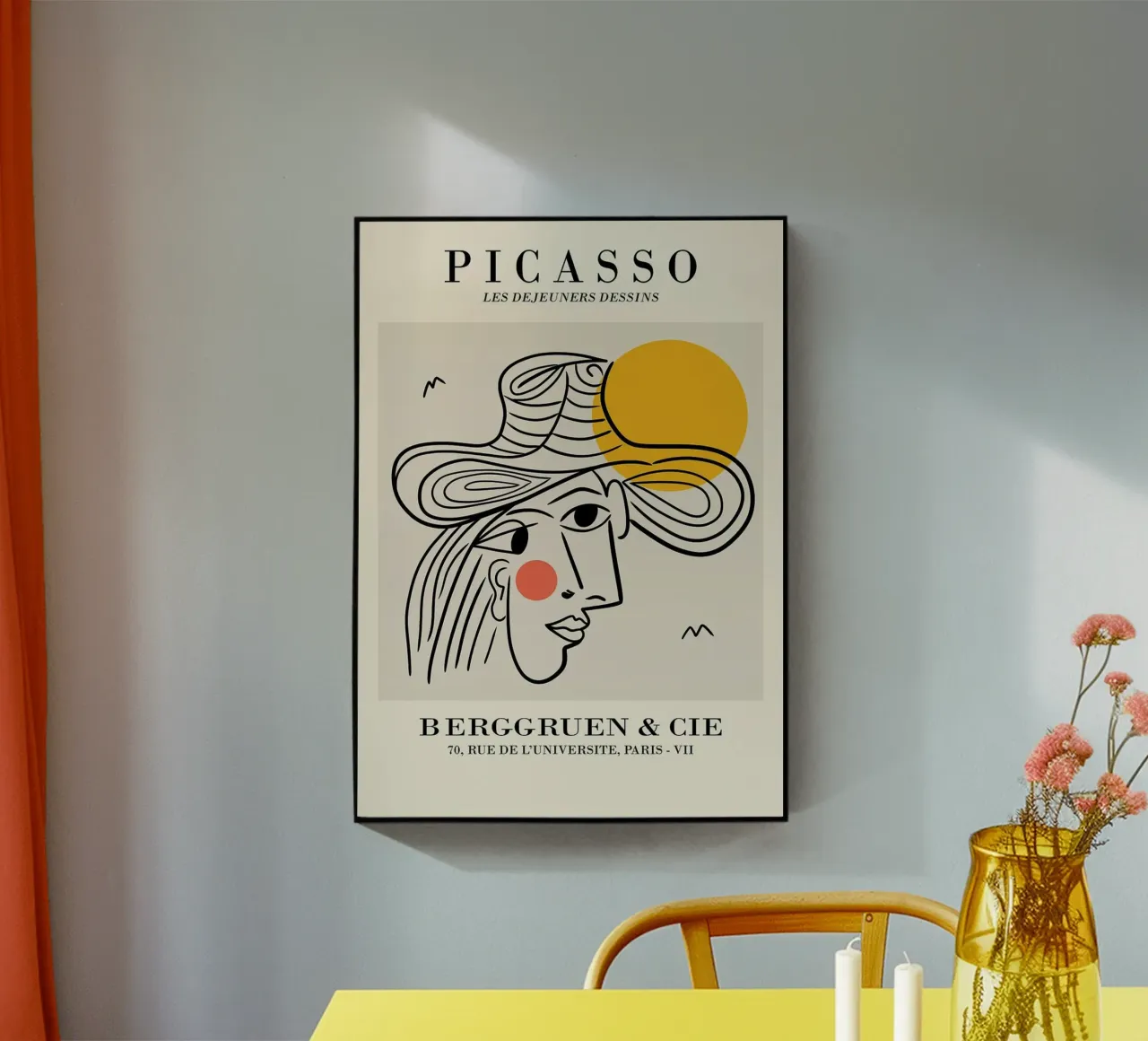 schizzo di un volto di donna con cappello picasso plexiglass da eternal nino