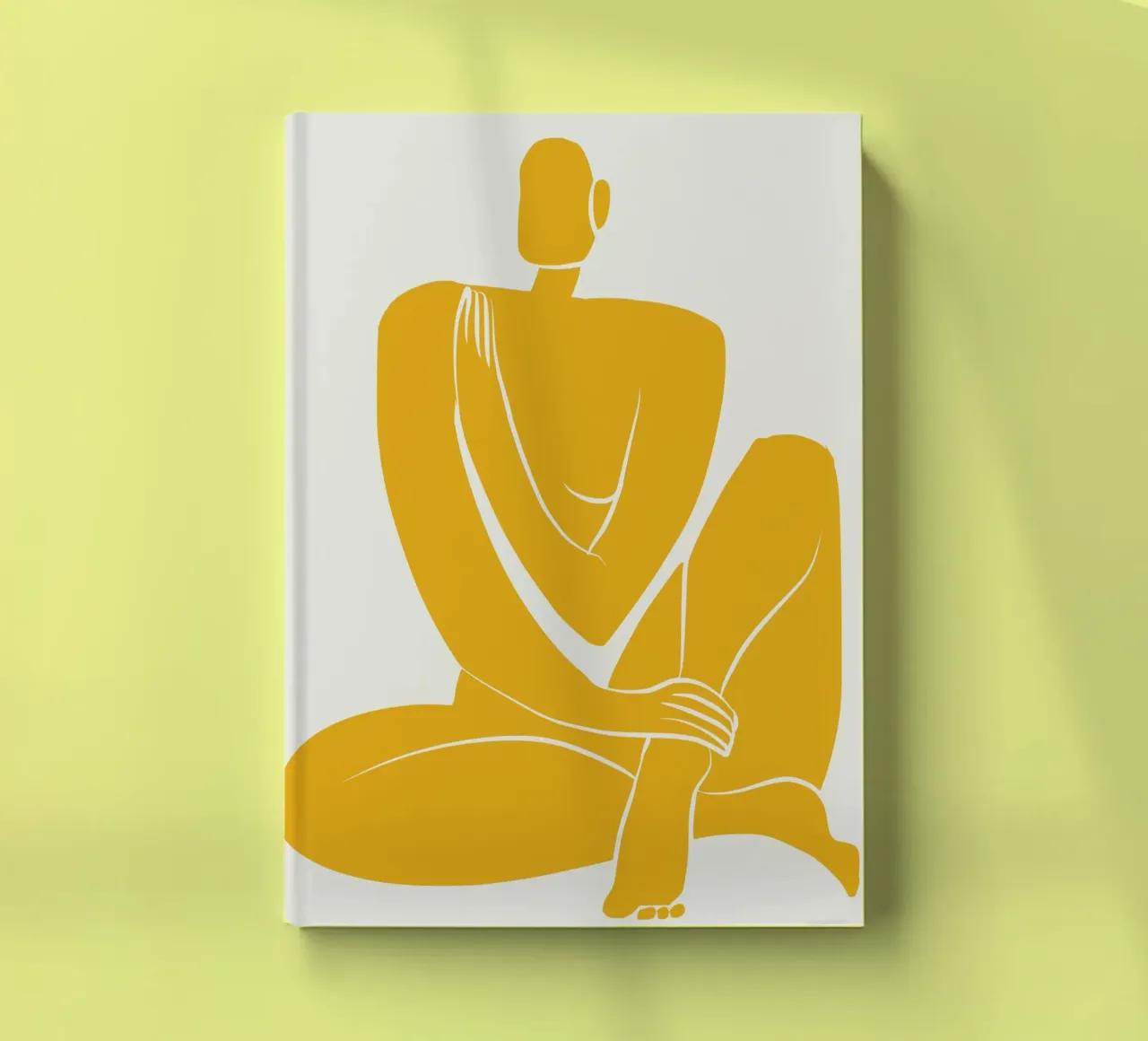 Assise nue dans une pro jaune carnet de notes de Little Dean