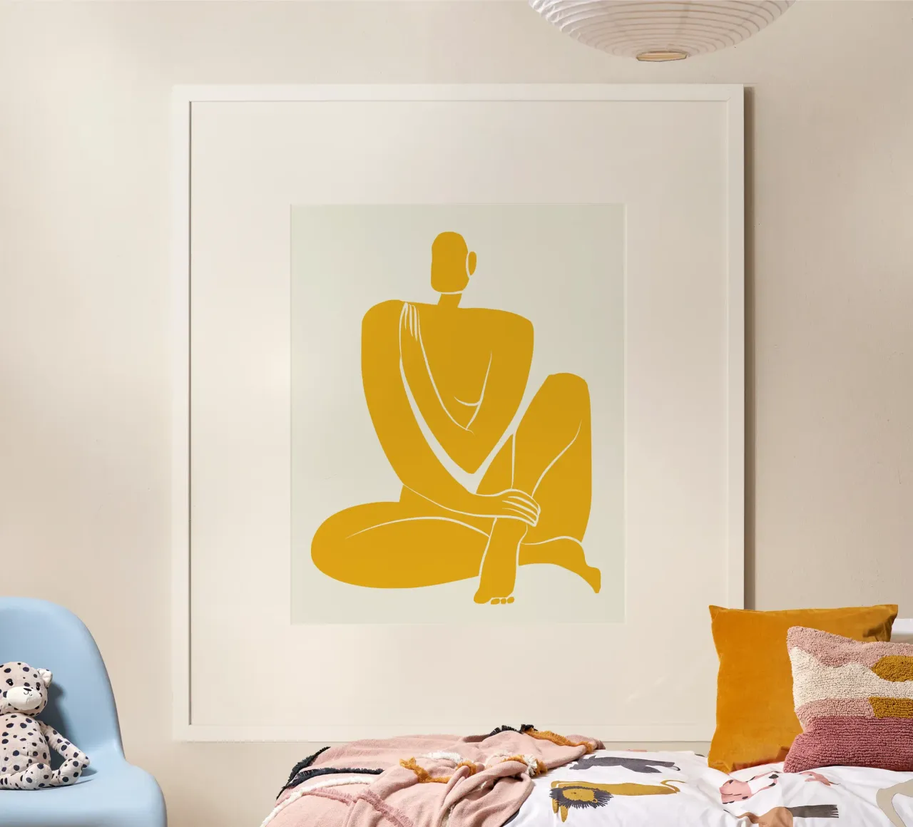 Assise nue dans une pro jaune hahnemühle de Little Dean