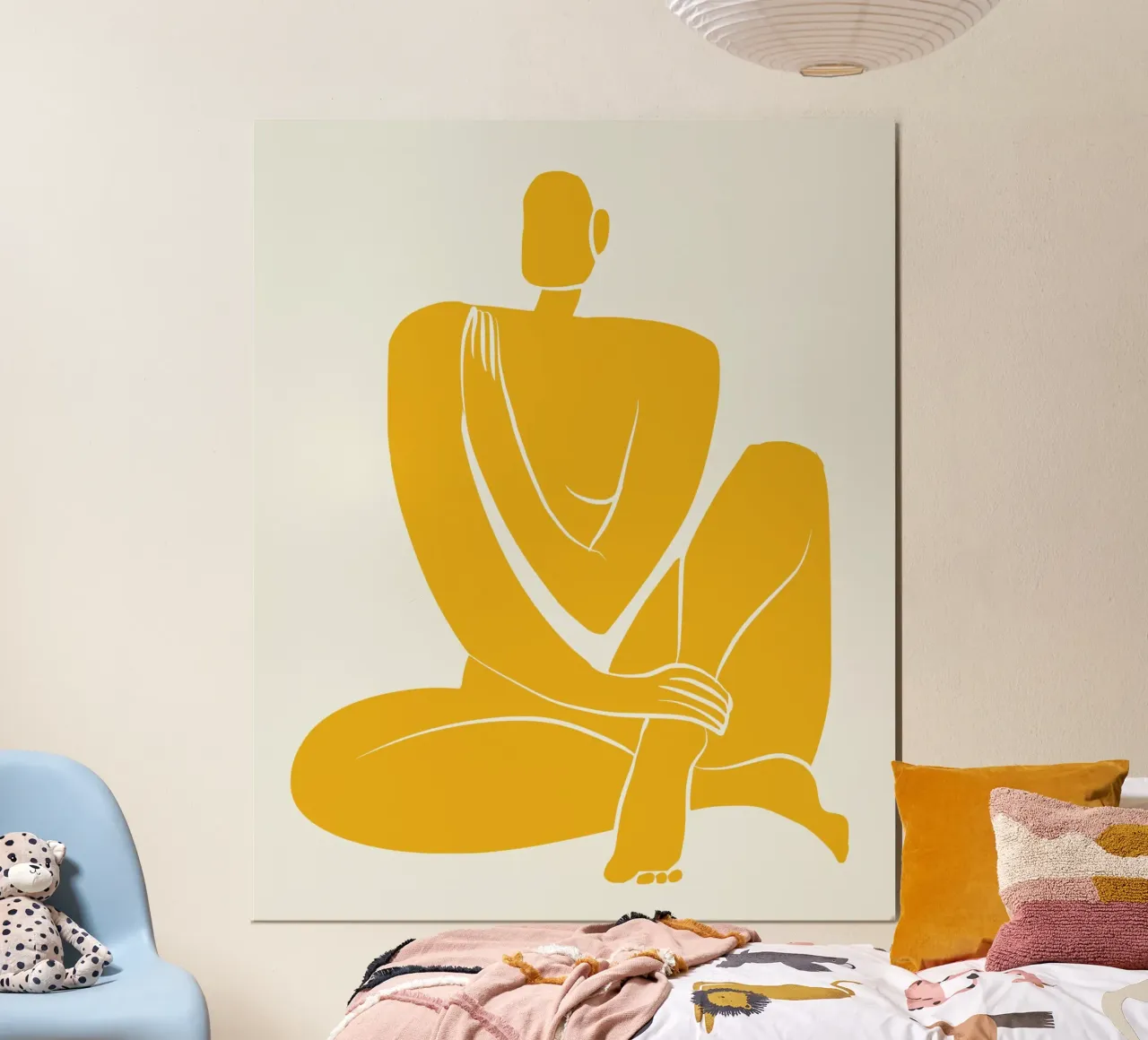 Assise nue dans une pro jaune hahnemühle de Little Dean