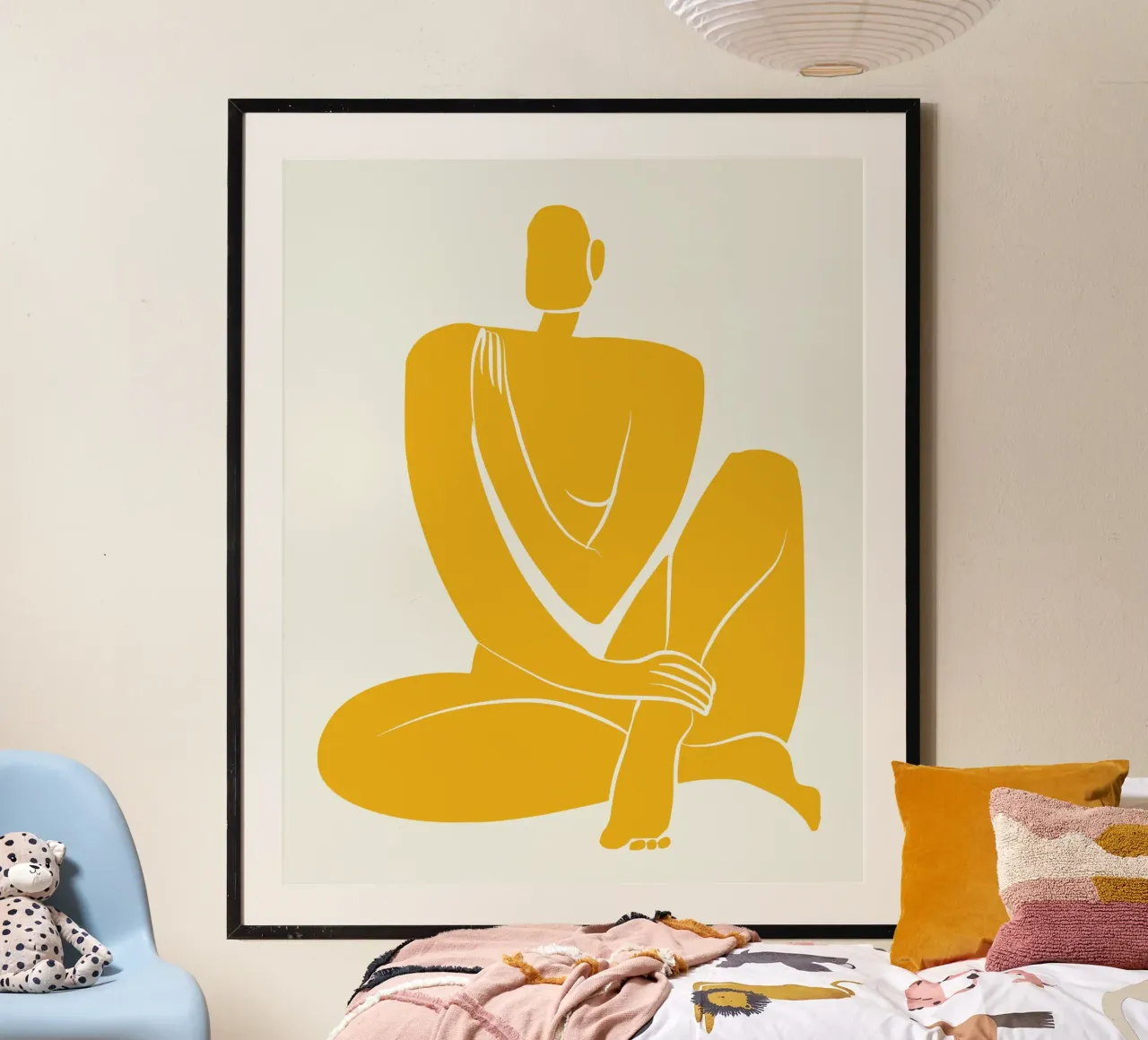Assise nue dans une pro jaune hahnemühle de Little Dean