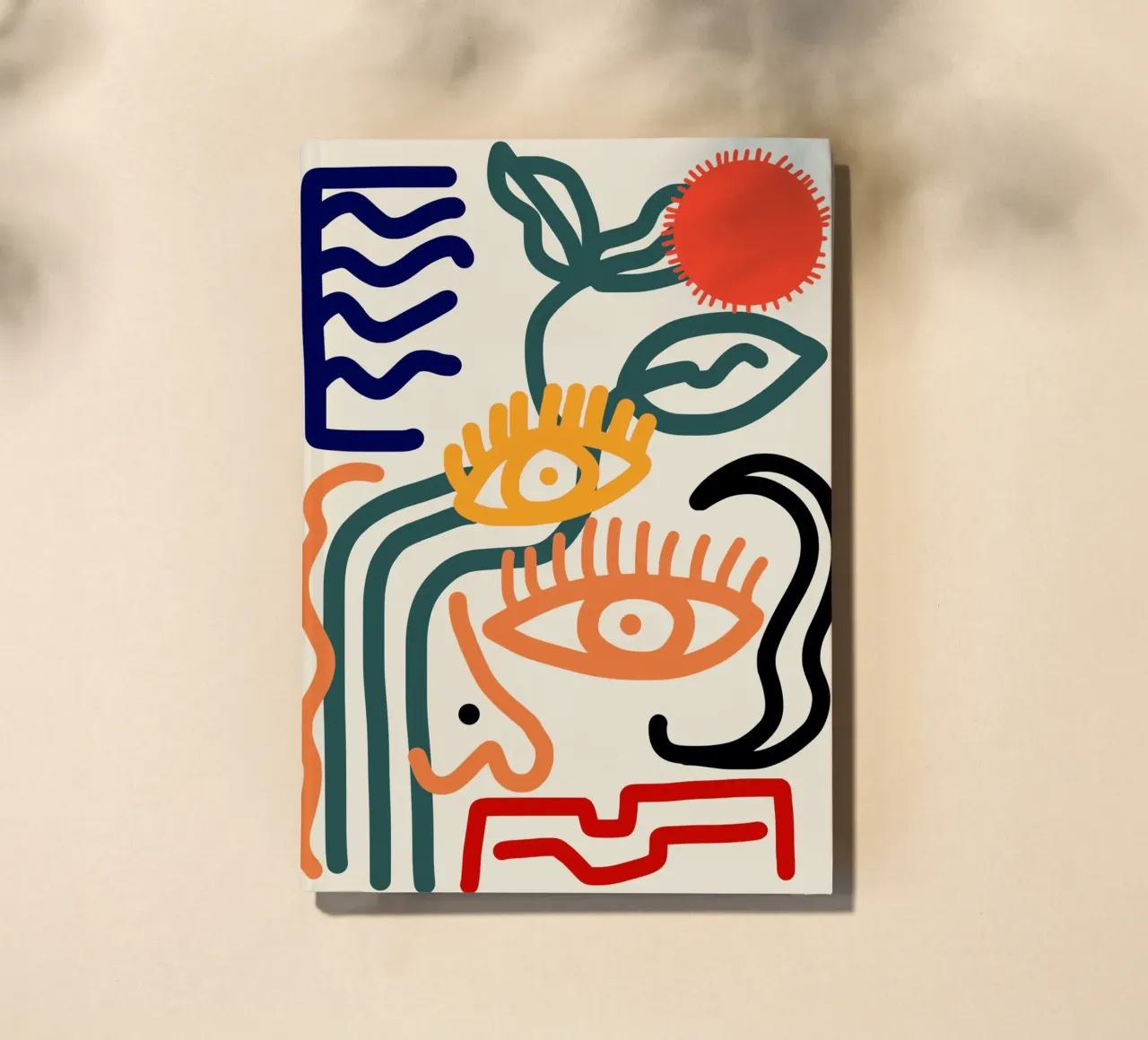 Maximalist line art notebook by Little Dean