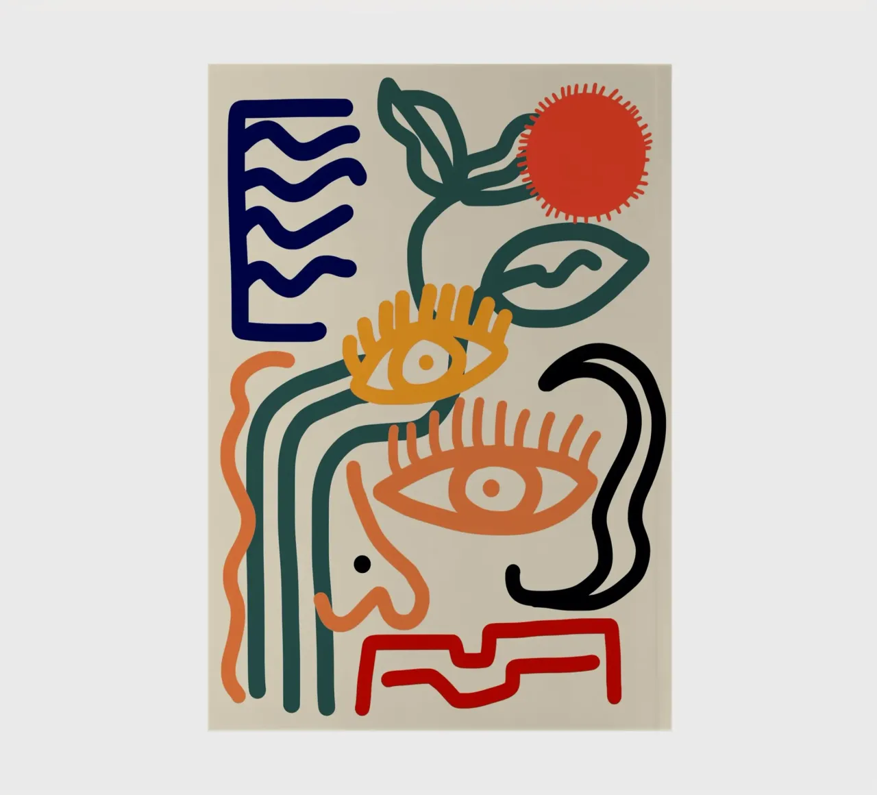 Maximalist line art notebook by Little Dean
