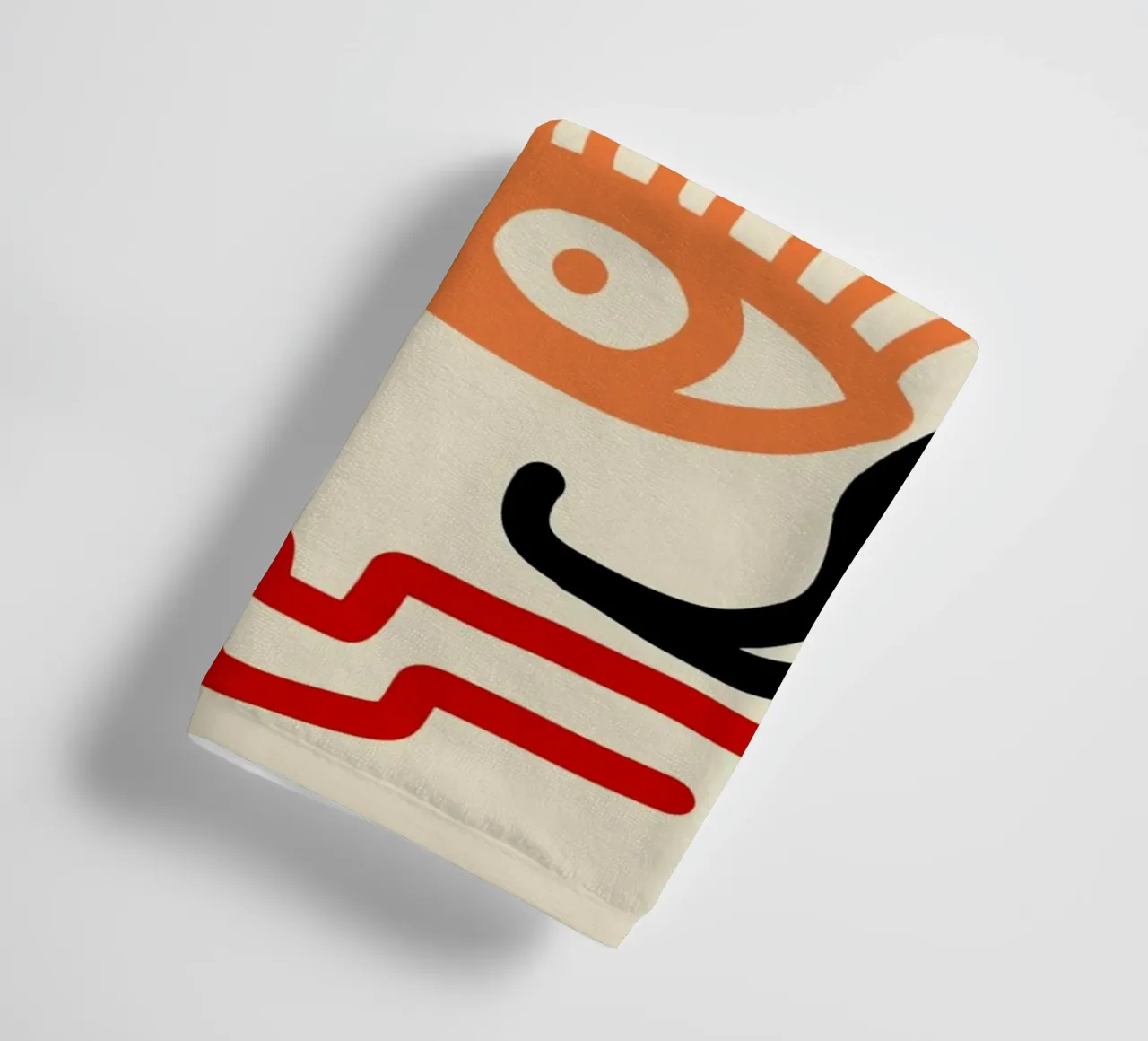 Maximalist line art towel by Little Dean