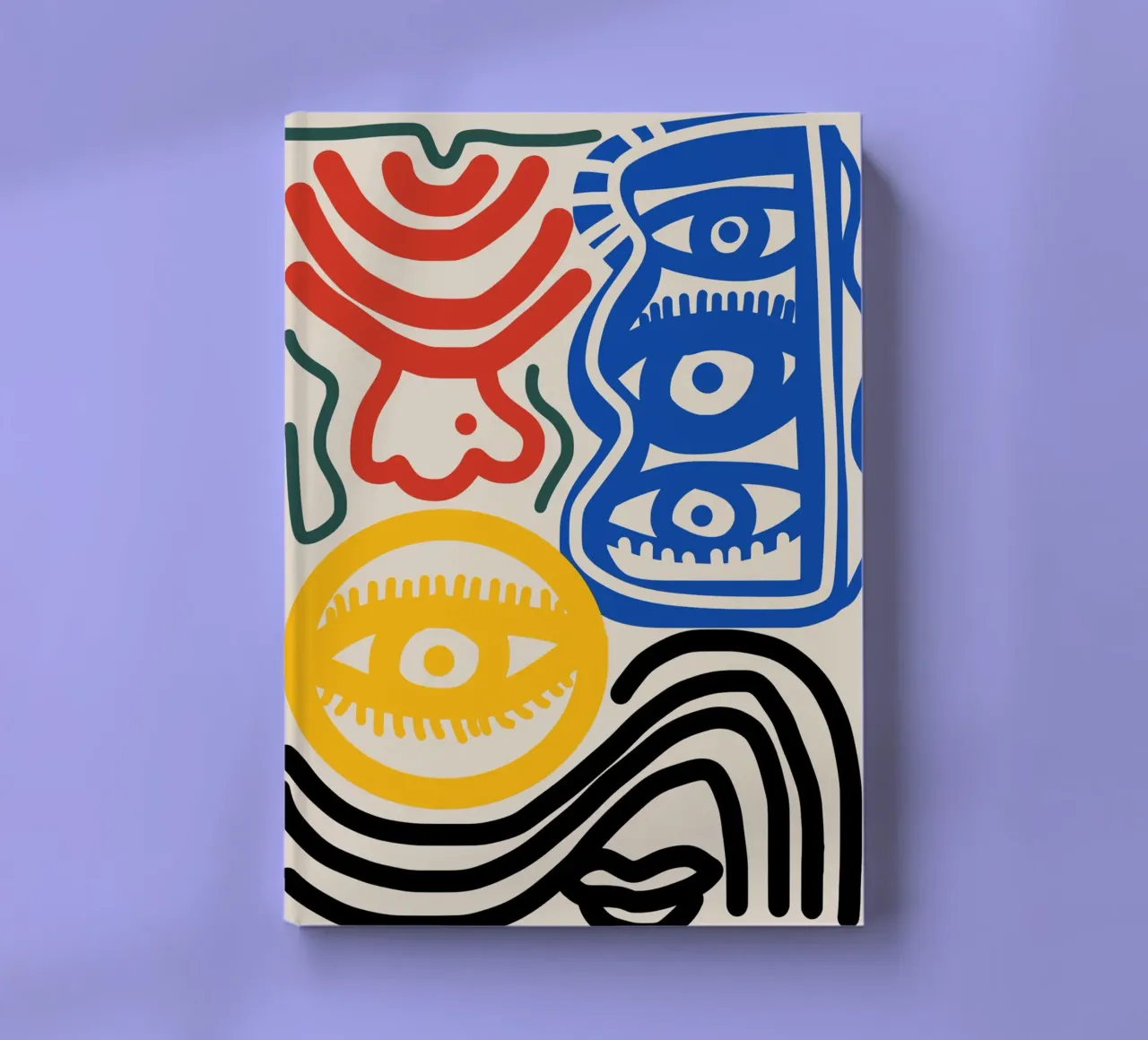 Maximalist line art 02 notebook by Little Dean