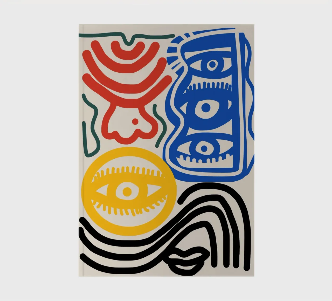 Maximalist line art 02 notebook by Little Dean