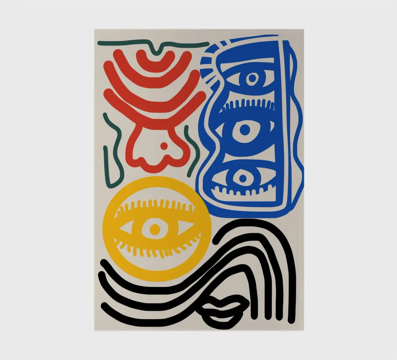 Maximalist line art 02 notebook by Little Dean