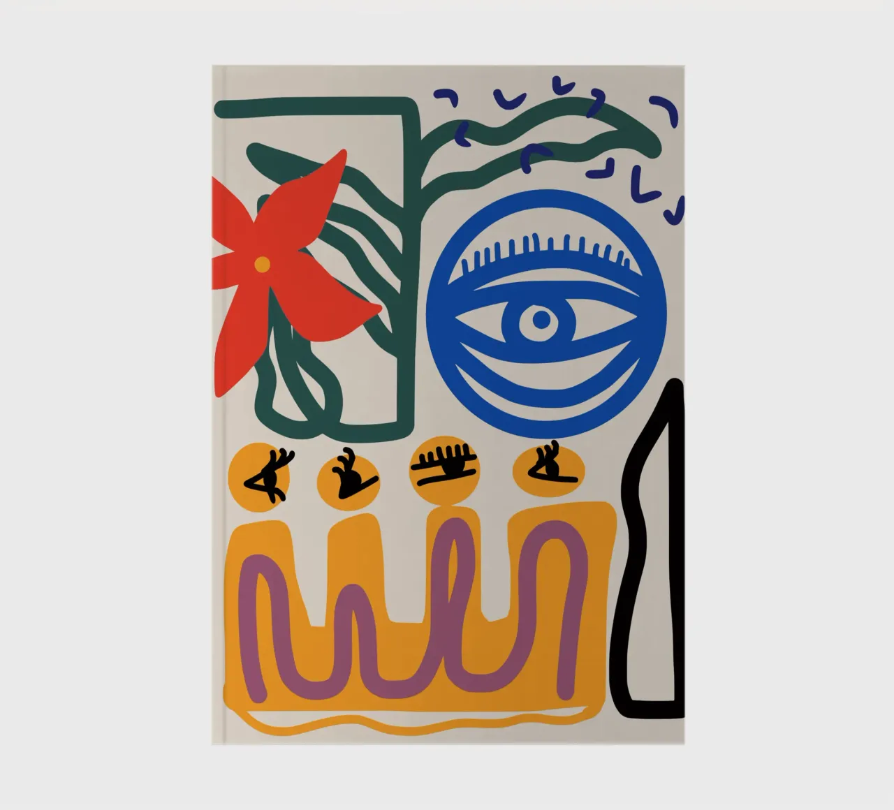 Maximalist line art 03 notebook by Little Dean