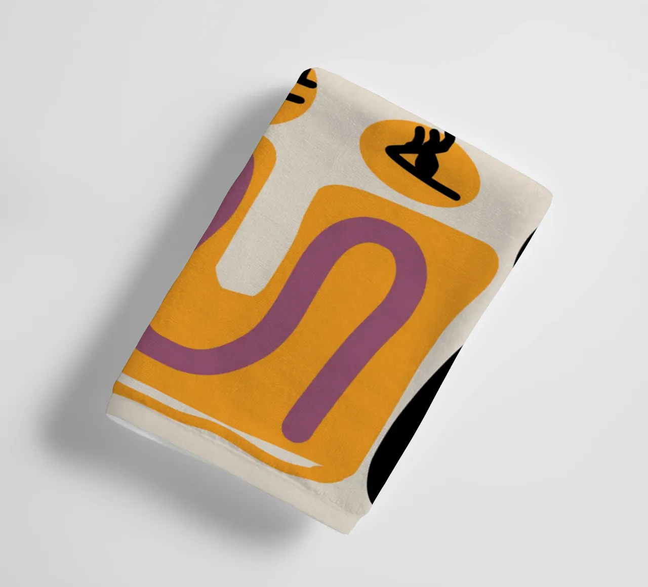 Maximalist line art 03 towel by Little Dean