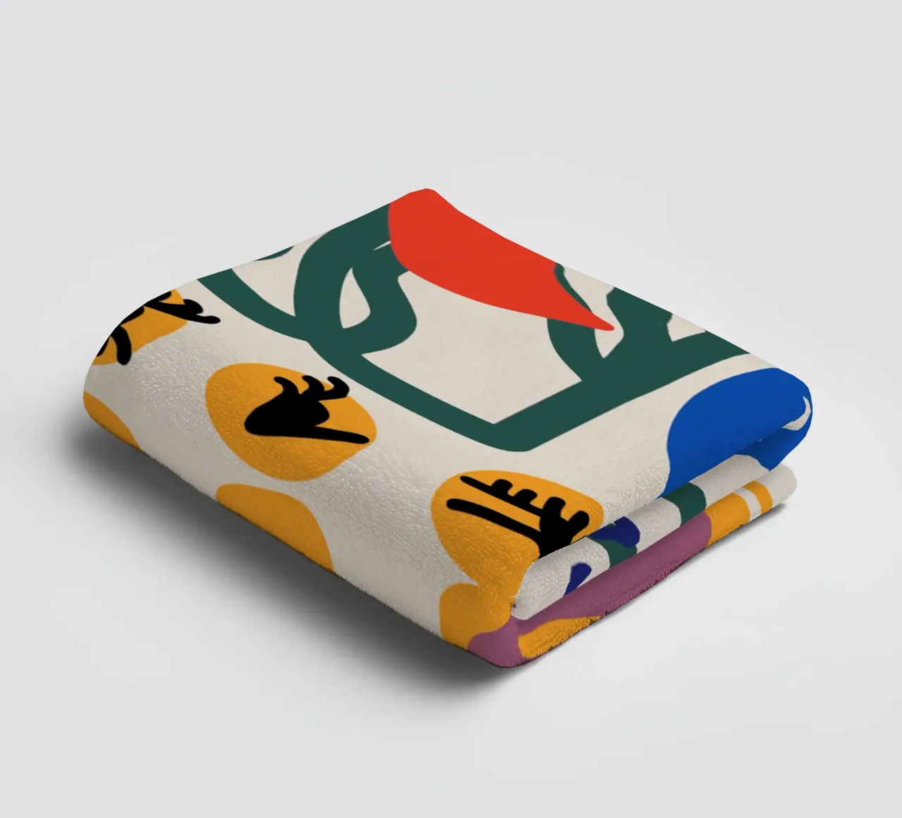 Maximalist line art 03 towel by Little Dean