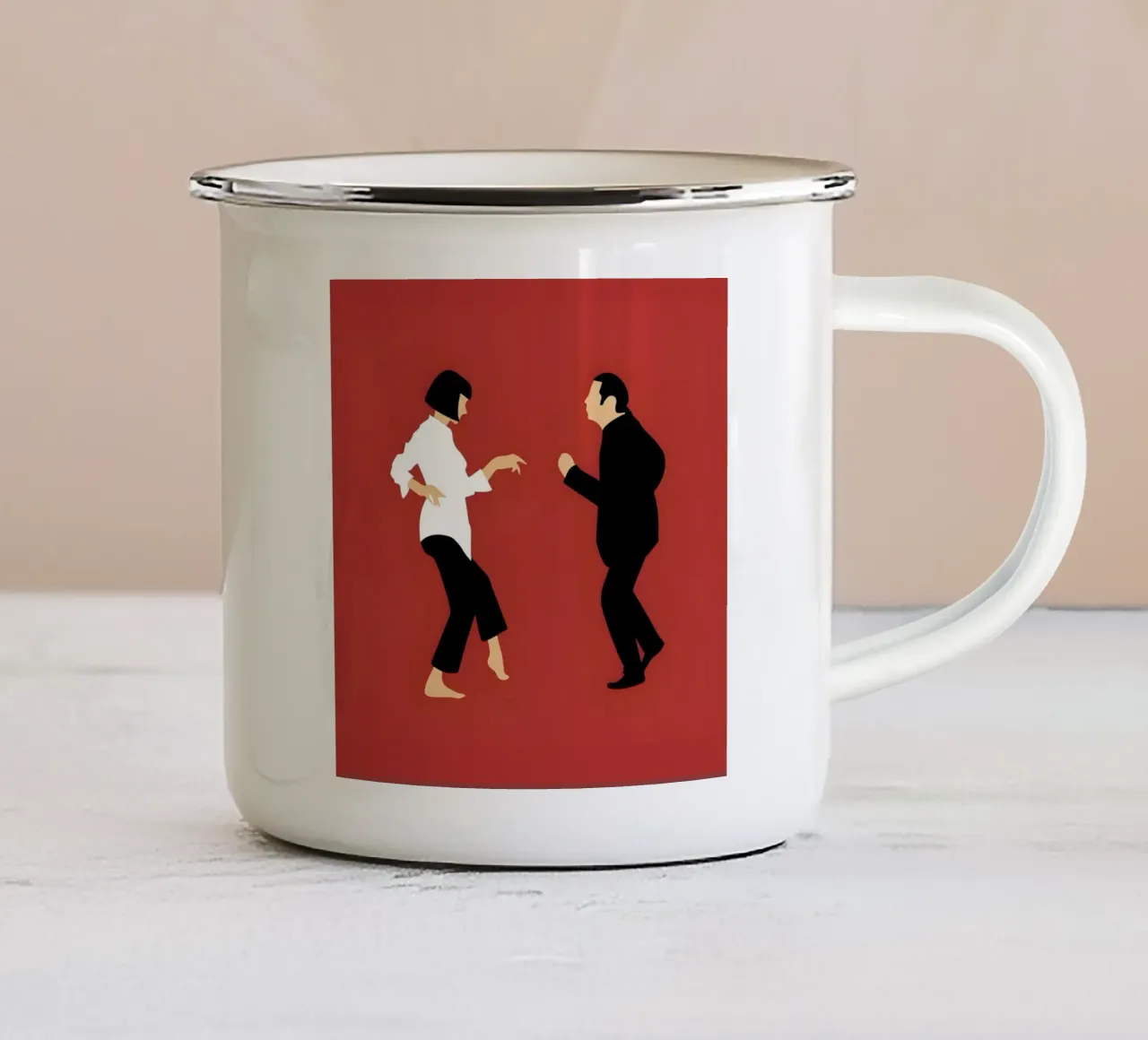 Pulp Fiction tazza in smalto da Olivia Creator