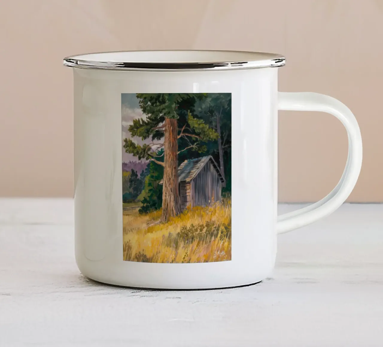 Solitudine del prato d'oro tazza in smalto da Angkasa Mist