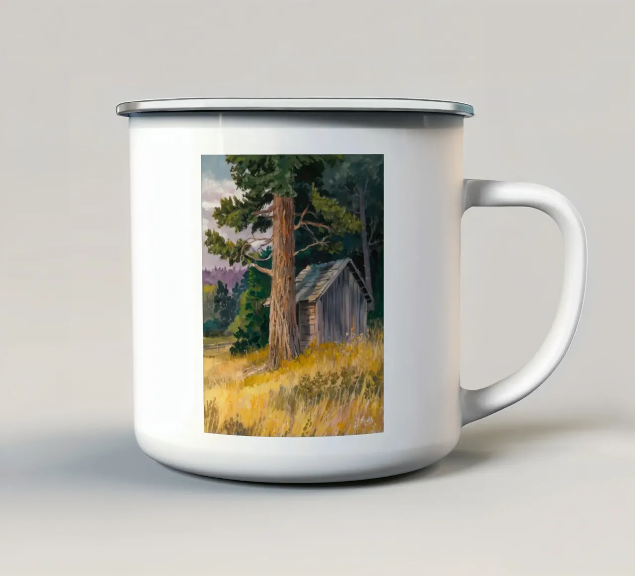 Solitudine del prato d'oro tazza in smalto da Angkasa Mist