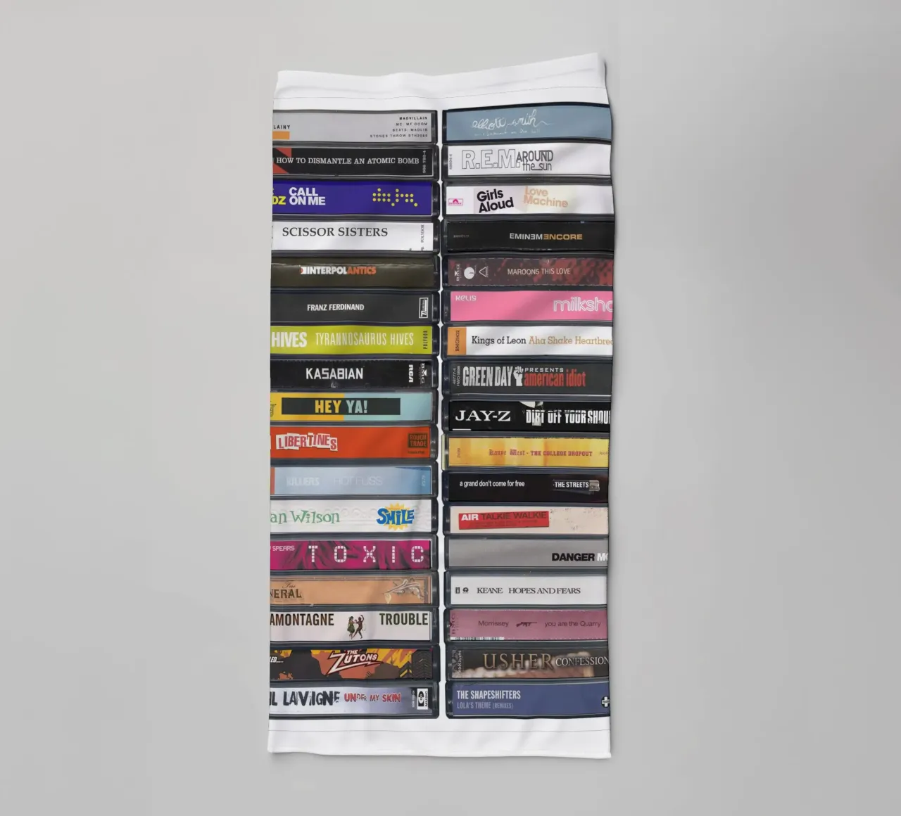 21st Birthday Print - Music of 2004 towel by MrMustardPrints