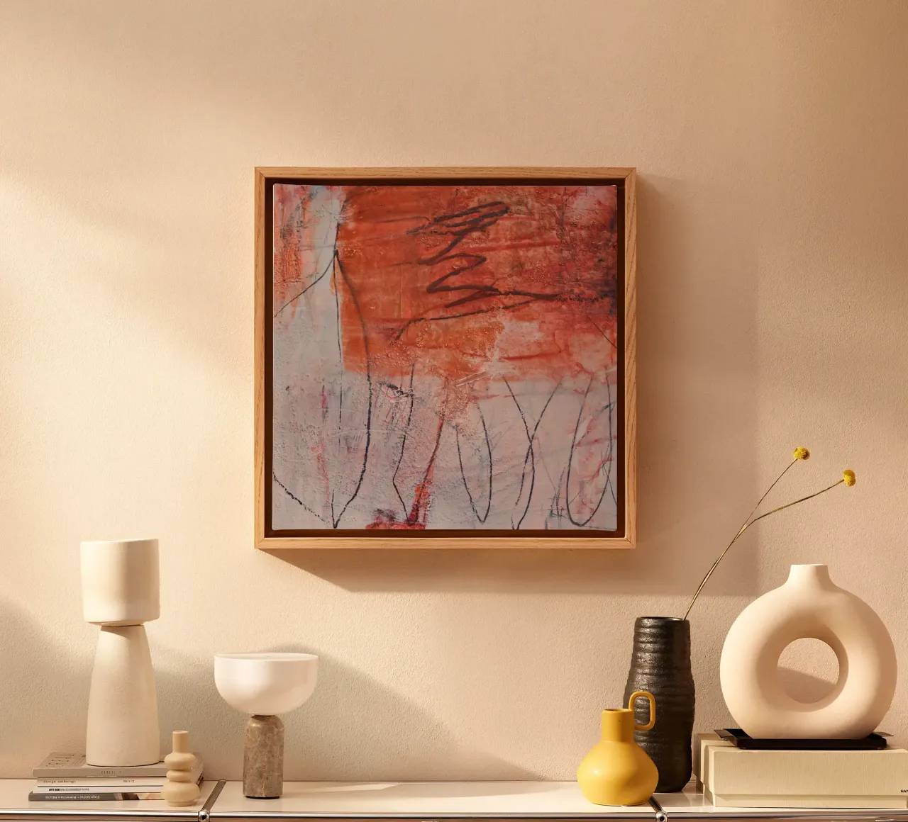 orange experiments tela da IRIS LEHNHARDT FINE ART