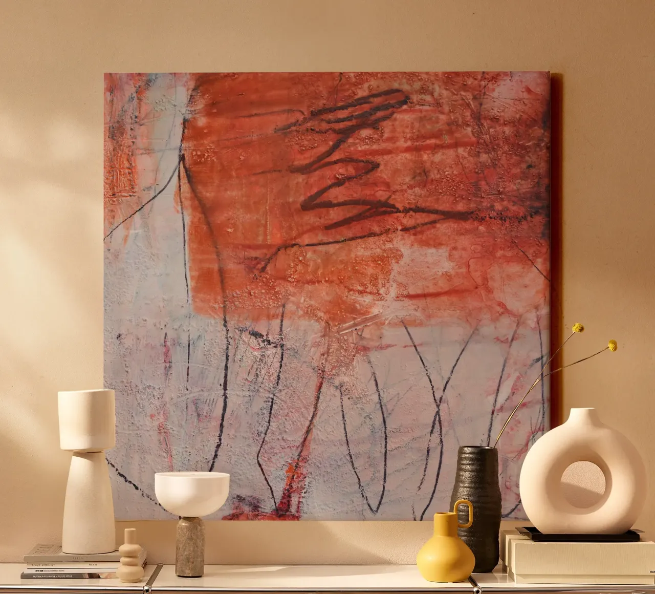 orange experiments tela da IRIS LEHNHARDT FINE ART