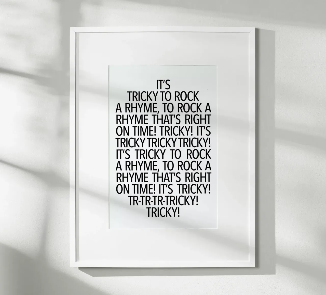Rock a rhyme poster con telaio in legno da Studio One