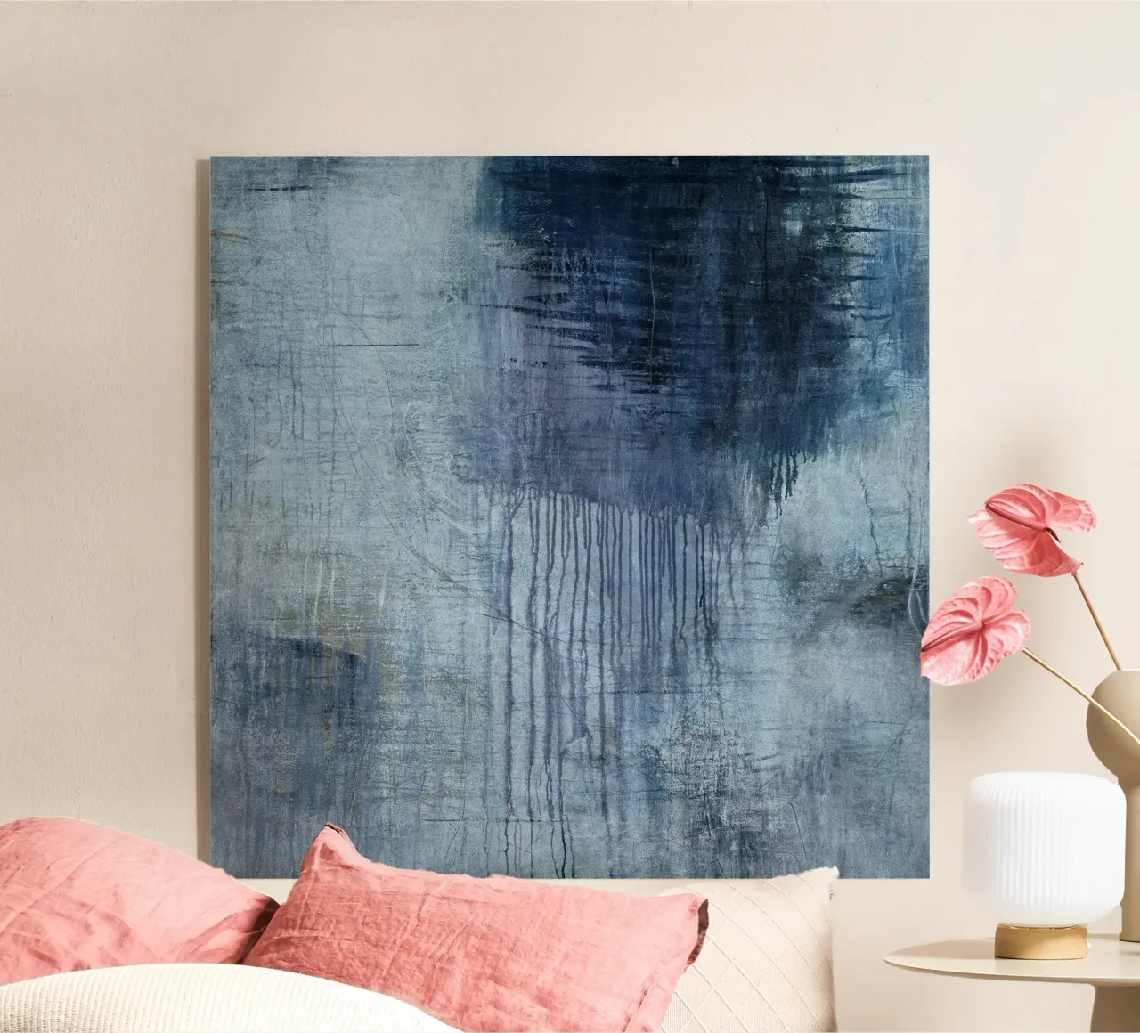 textured blue and grey plexiglass da IRIS LEHNHARDT FINE ART