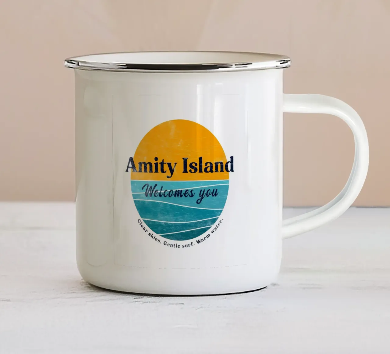 Isola di Amity tazza in smalto da Olivia Creator
