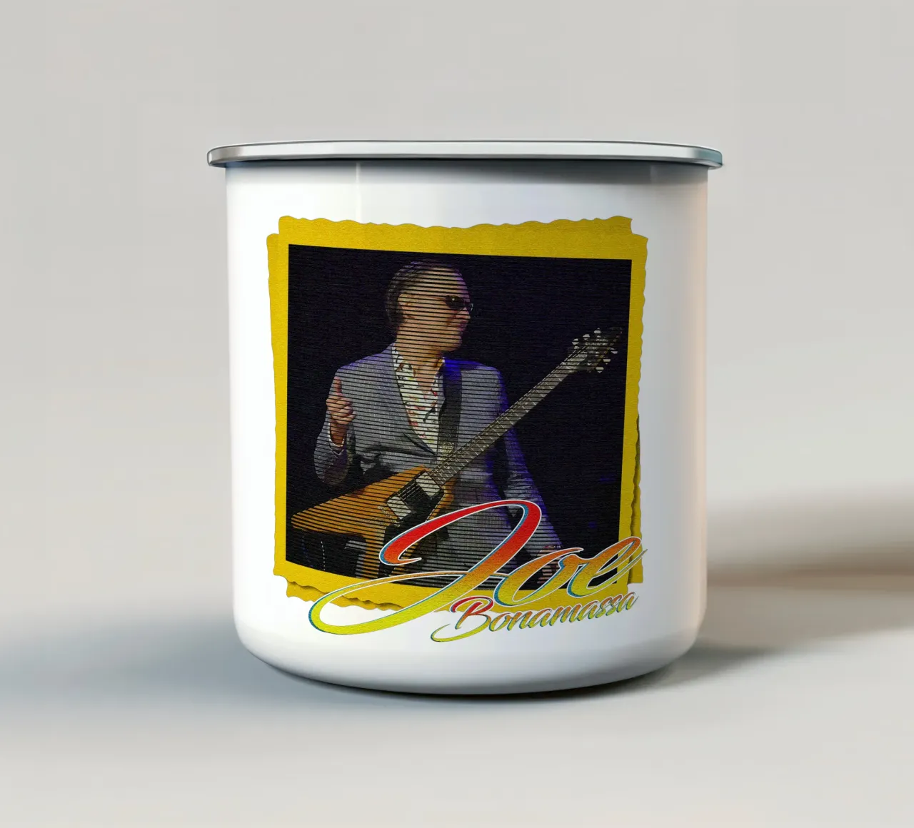 Joe Bonamassa Chitarrista Classico Popolare tazza in smalto da mannys_artt