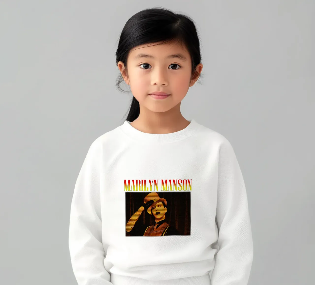 Marilyn Manson cantante classico felpa bambino da mannys_artt