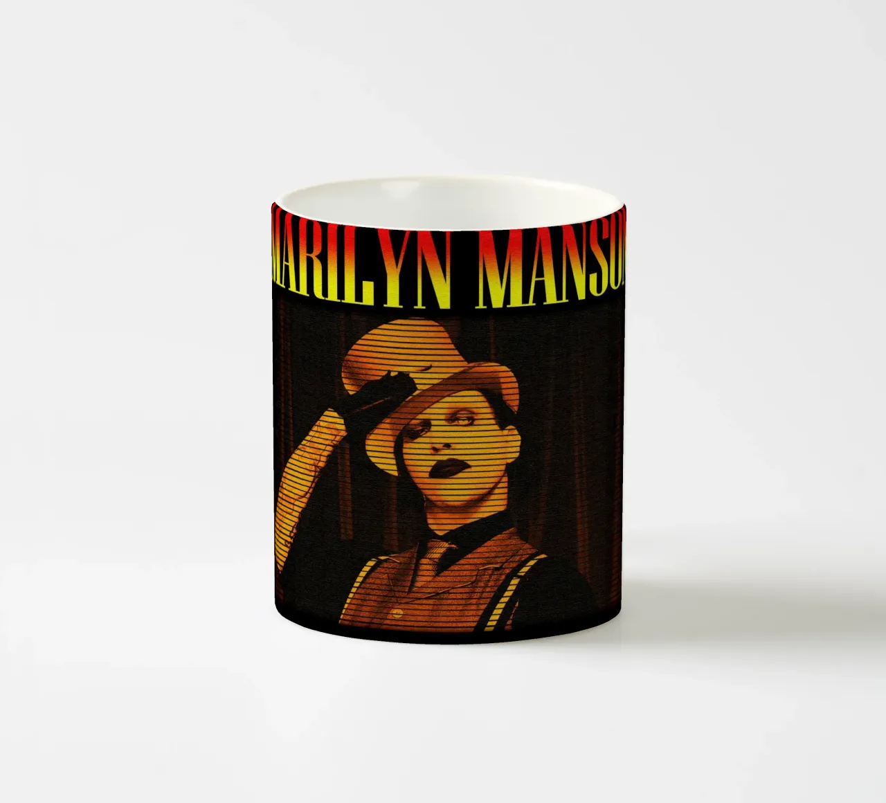 Marilyn Manson cantante classico tazza in ceramica da mannys_artt