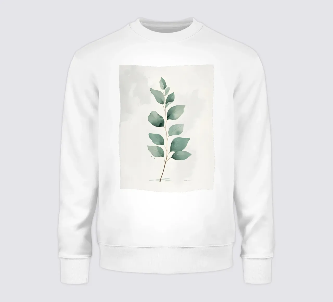 Ramo di eucalipto minimalista felpa da Botanical Gallery