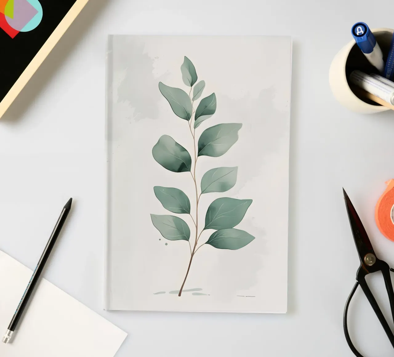 Minimalist Eucalyptus Branch notebook by Botanical Gallery