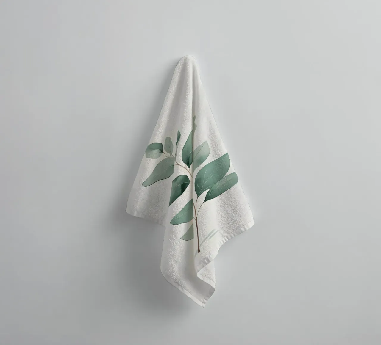 Minimalist Eucalyptus Branch towel by Botanical Gallery