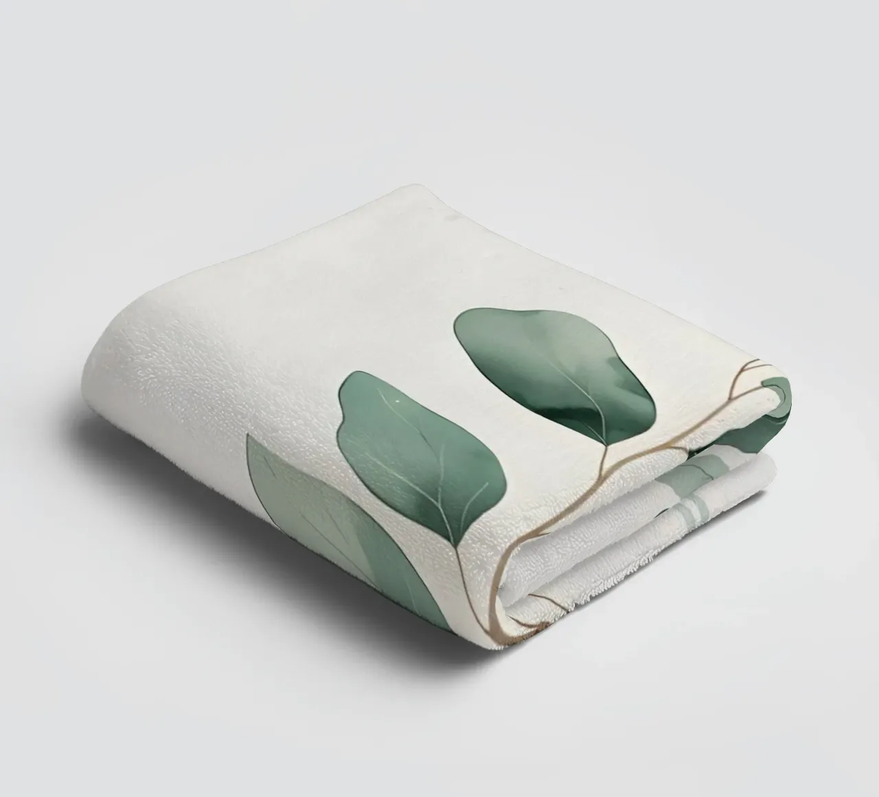 Minimalist Eucalyptus Branch towel by Botanical Gallery