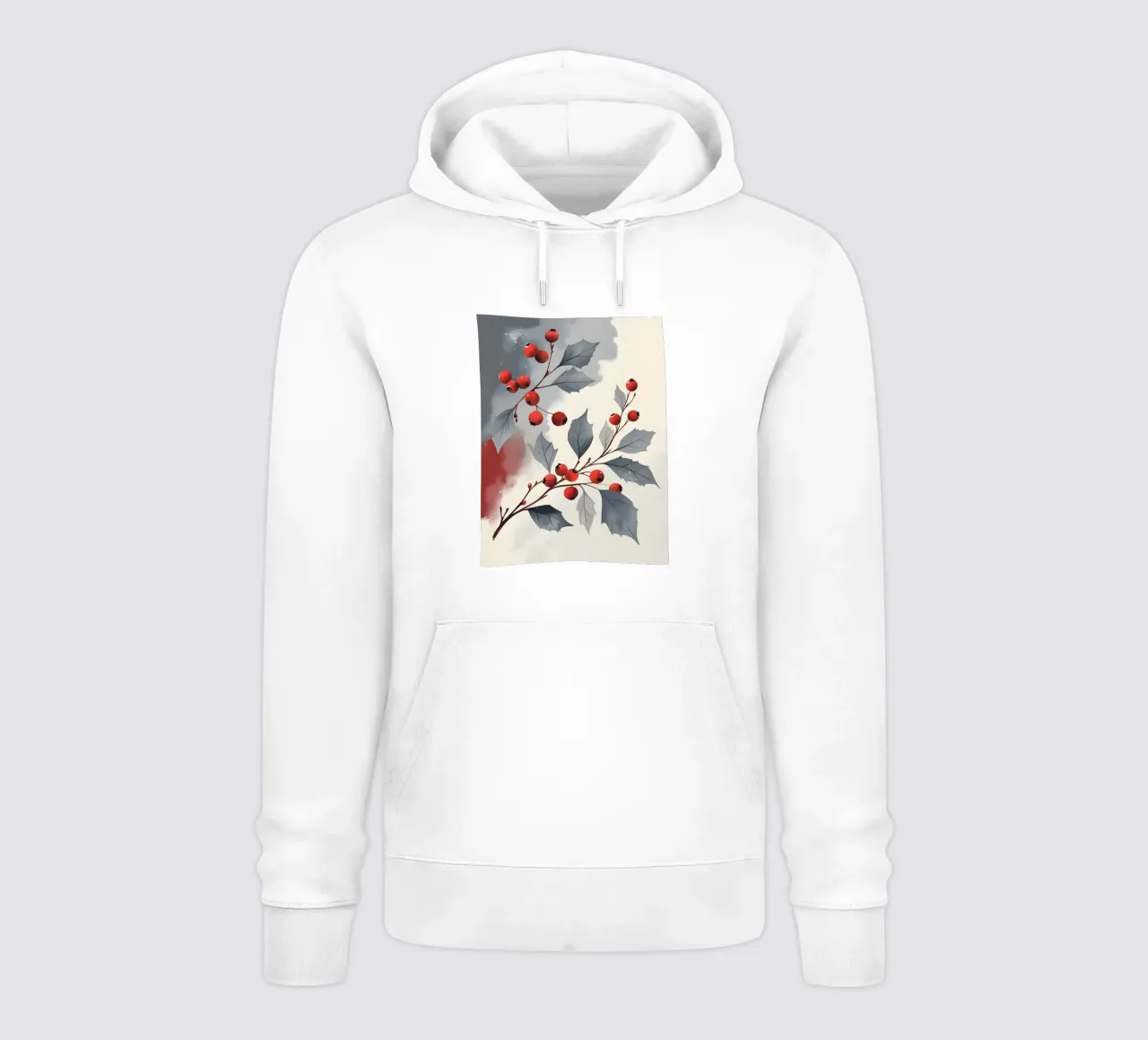 Ramo invernale con bacche felpa con cappuccio da Botanical Gallery