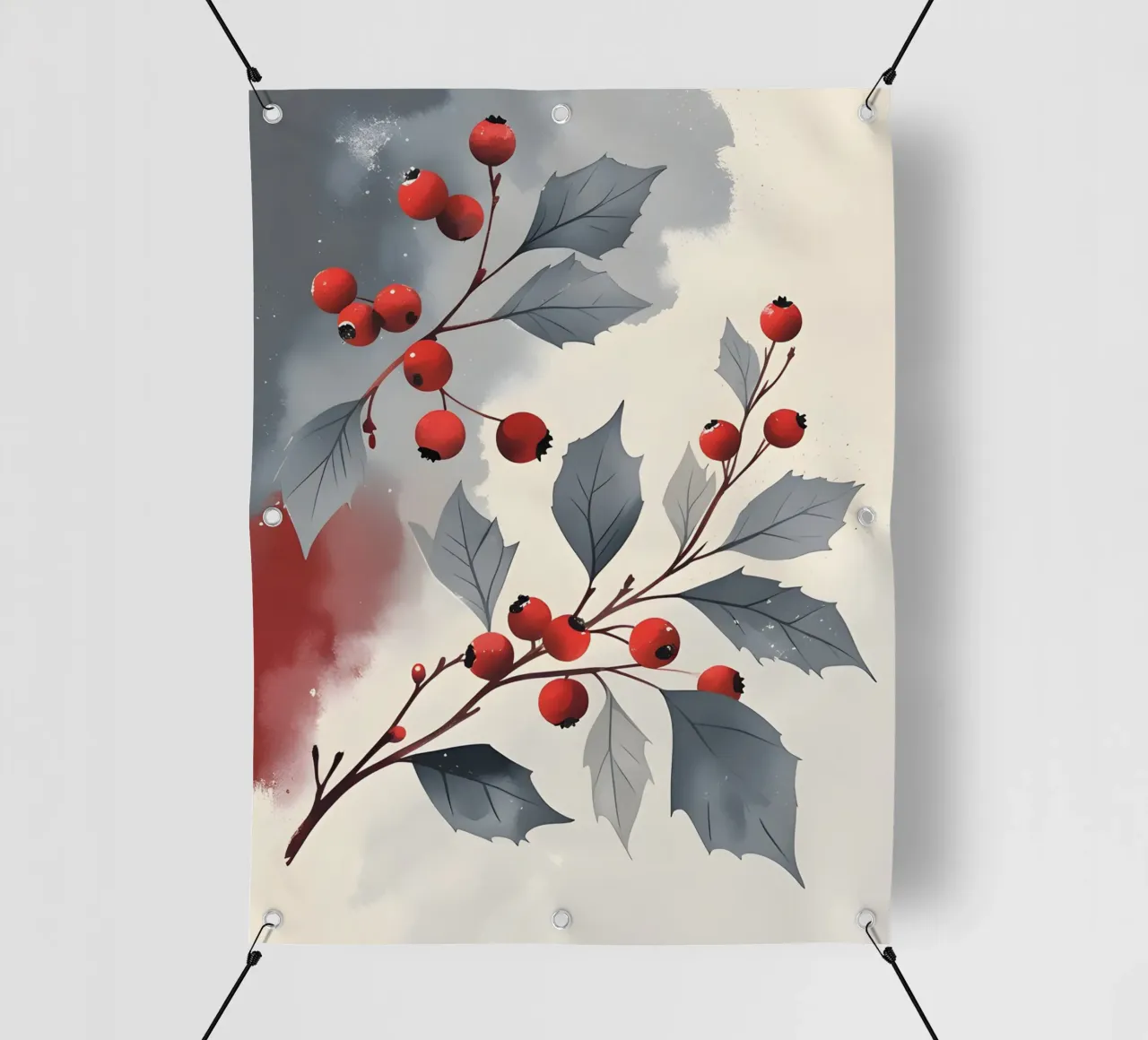 Ramo invernale con bacche telo in pvc da Botanical Gallery