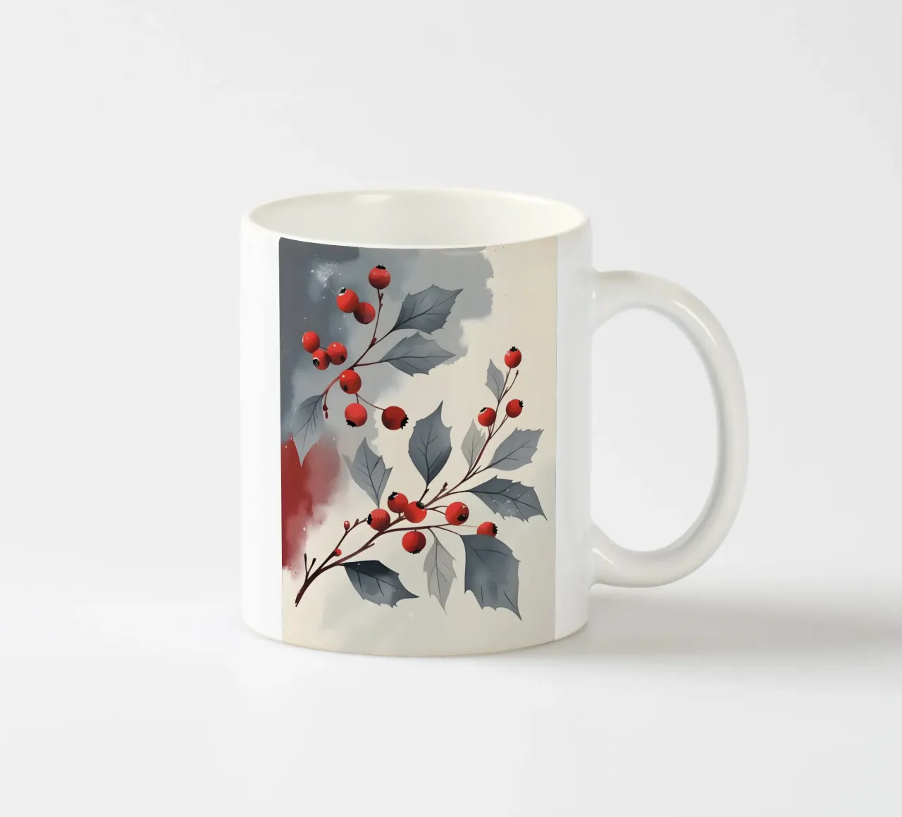 Ramo invernale con bacche tazza in ceramica da Botanical Gallery