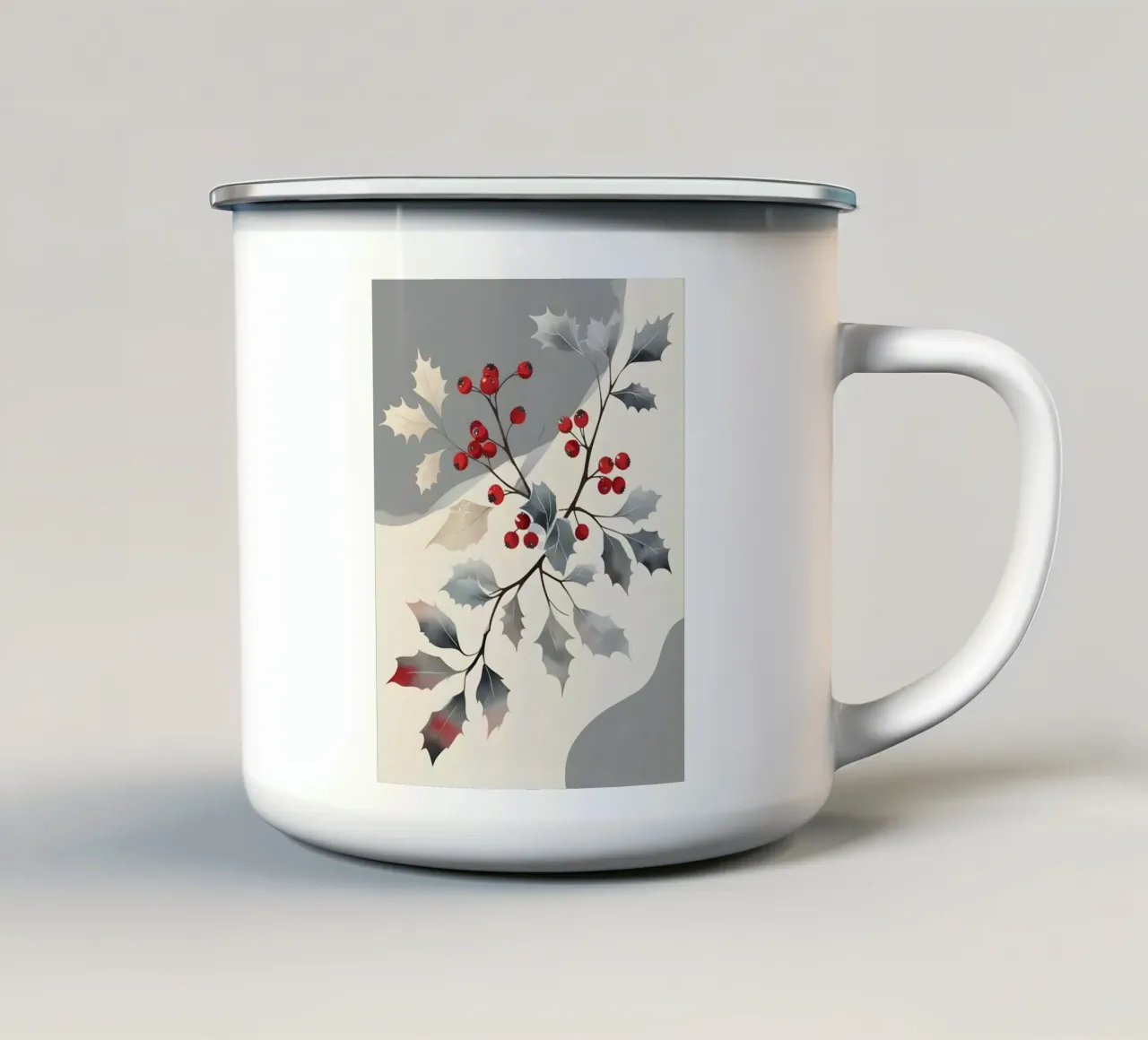 Ramo invernale con bacche tazza in smalto da Botanical Gallery
