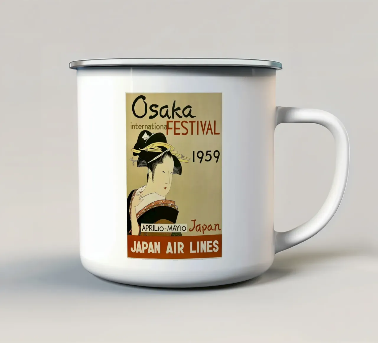 LINEE AEREE GIAPPONESI tazza in smalto da VioldaviShop