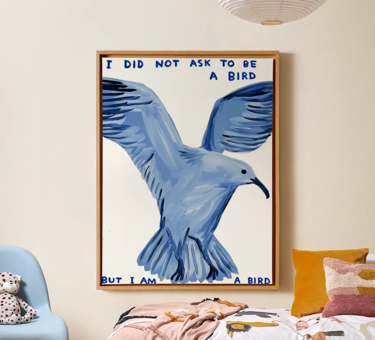 I Did Not Ask To Be A Bird canvas by Annie