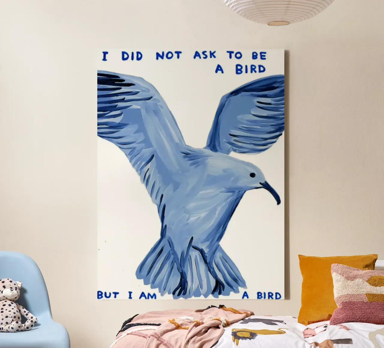 I Did Not Ask To Be A Bird canvas by Annie