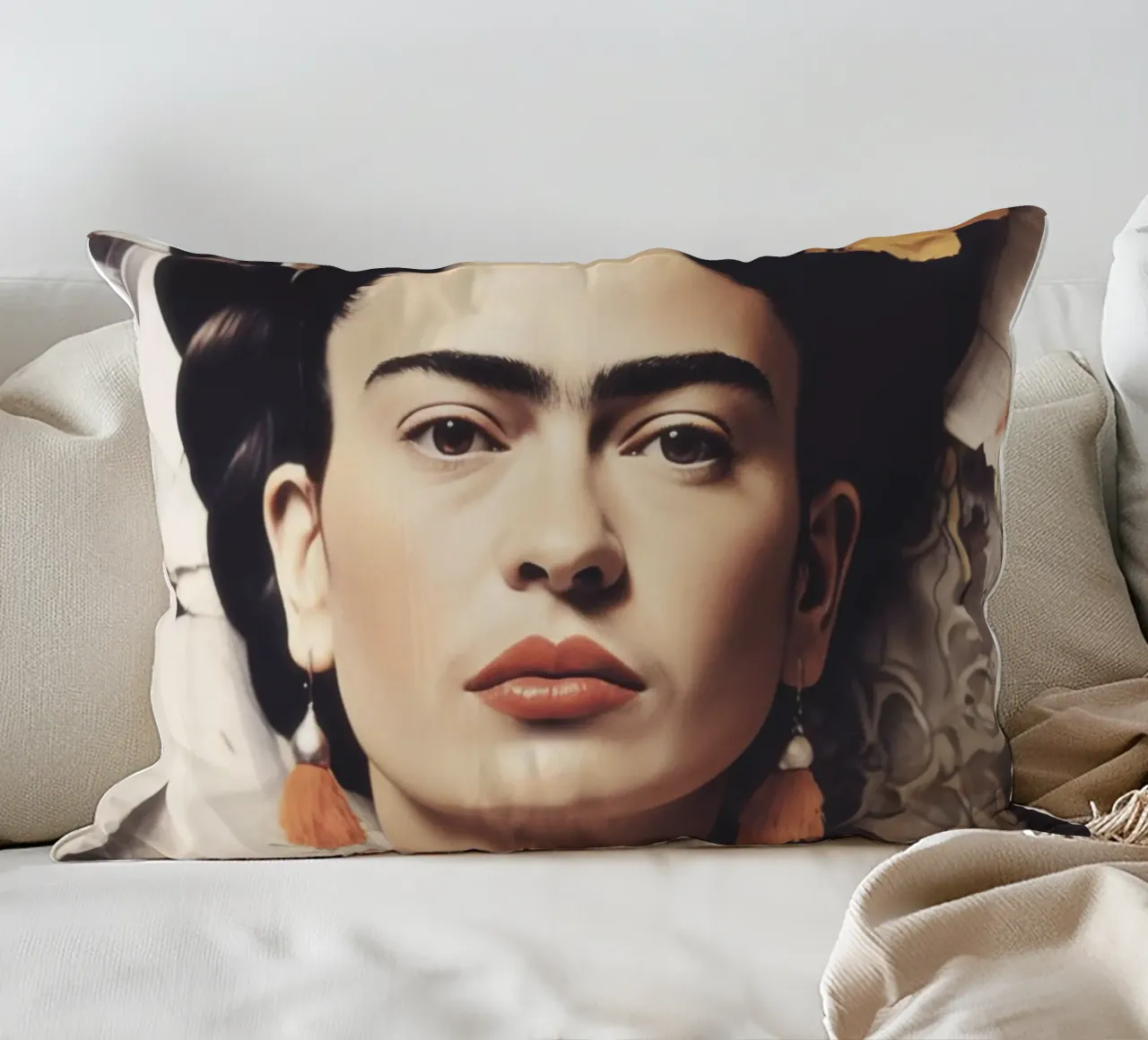 Frida Boho in stile pastello cuscino da Carinaprint