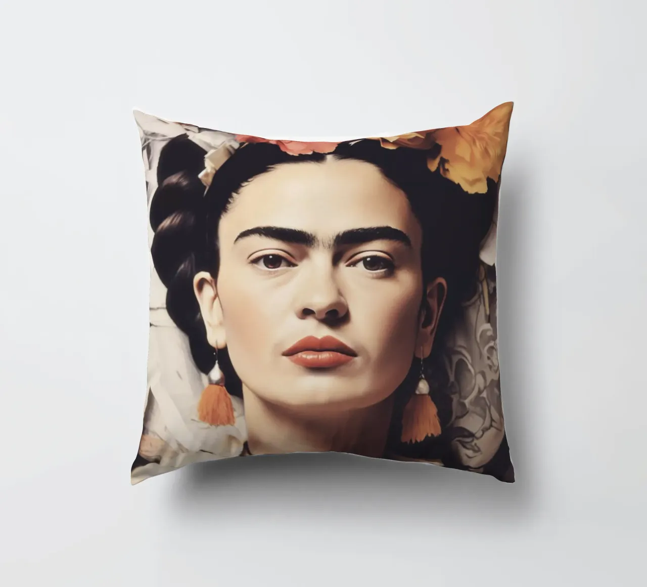 Frida Boho in stile pastello cuscino da Carinaprint