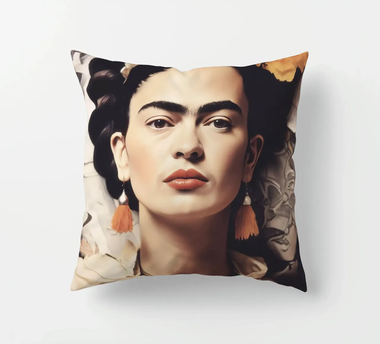 Frida Boho in stile pastello cuscino da Carinaprint