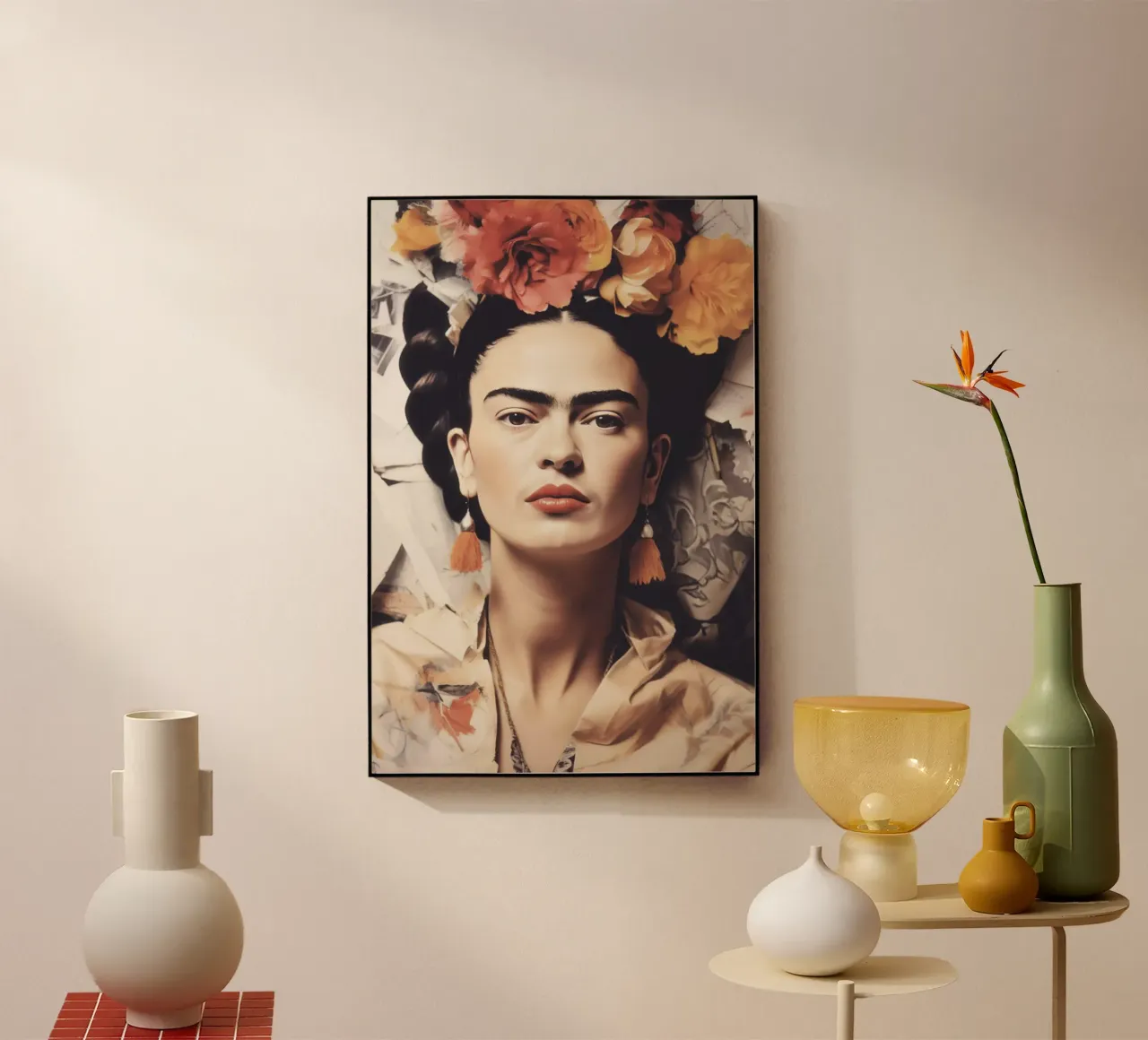 Frida Boho in stile pastello plexiglass da Carinaprint