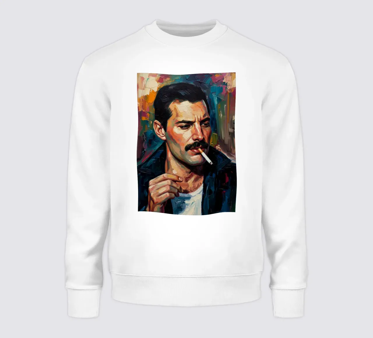 Freddie Mercury che fuma felpa da Lembayung art