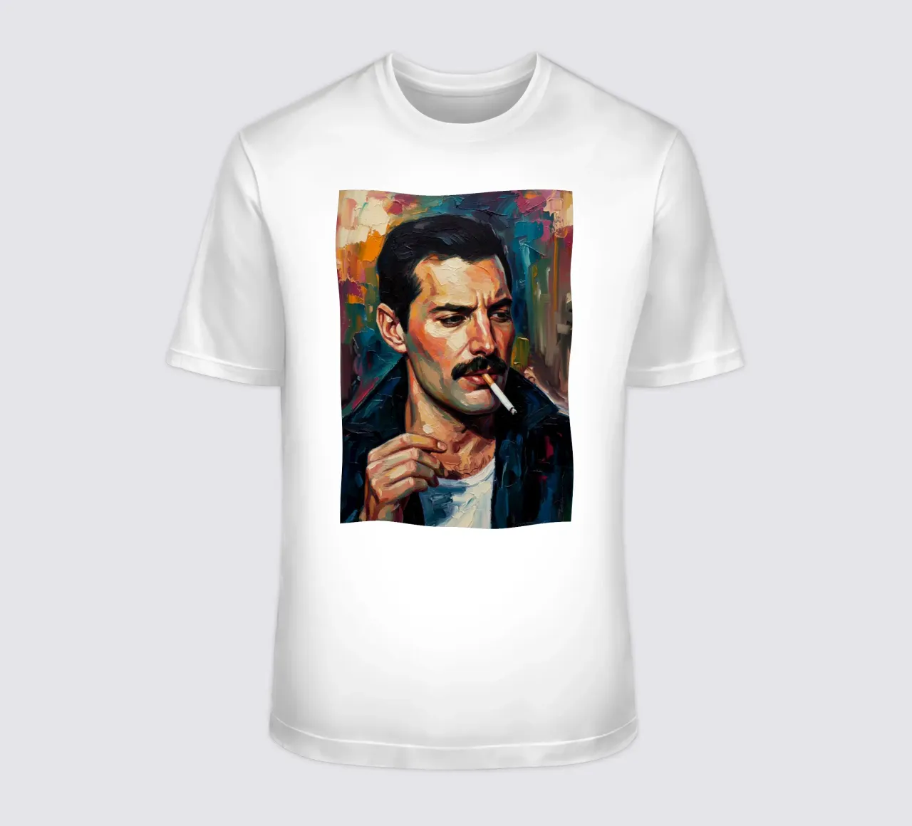 Freddie Mercury che fuma t-shirt da Lembayung art